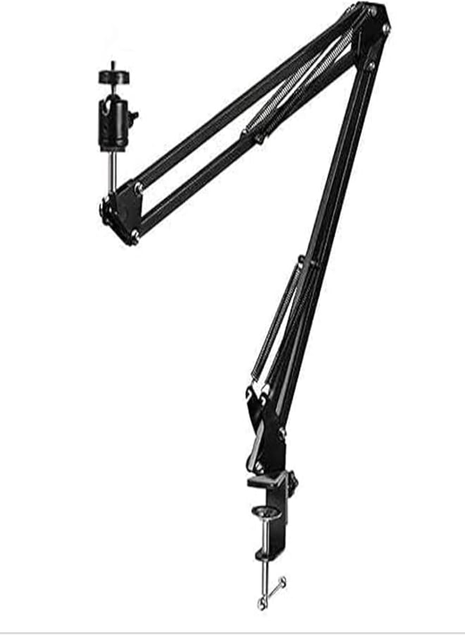SHOPEE Webcam Stand,Webcam Clamp Mount Suspension Scissor Tripod Mobile Stand Holder Camera arm & Other Devices with 1/4" Thread